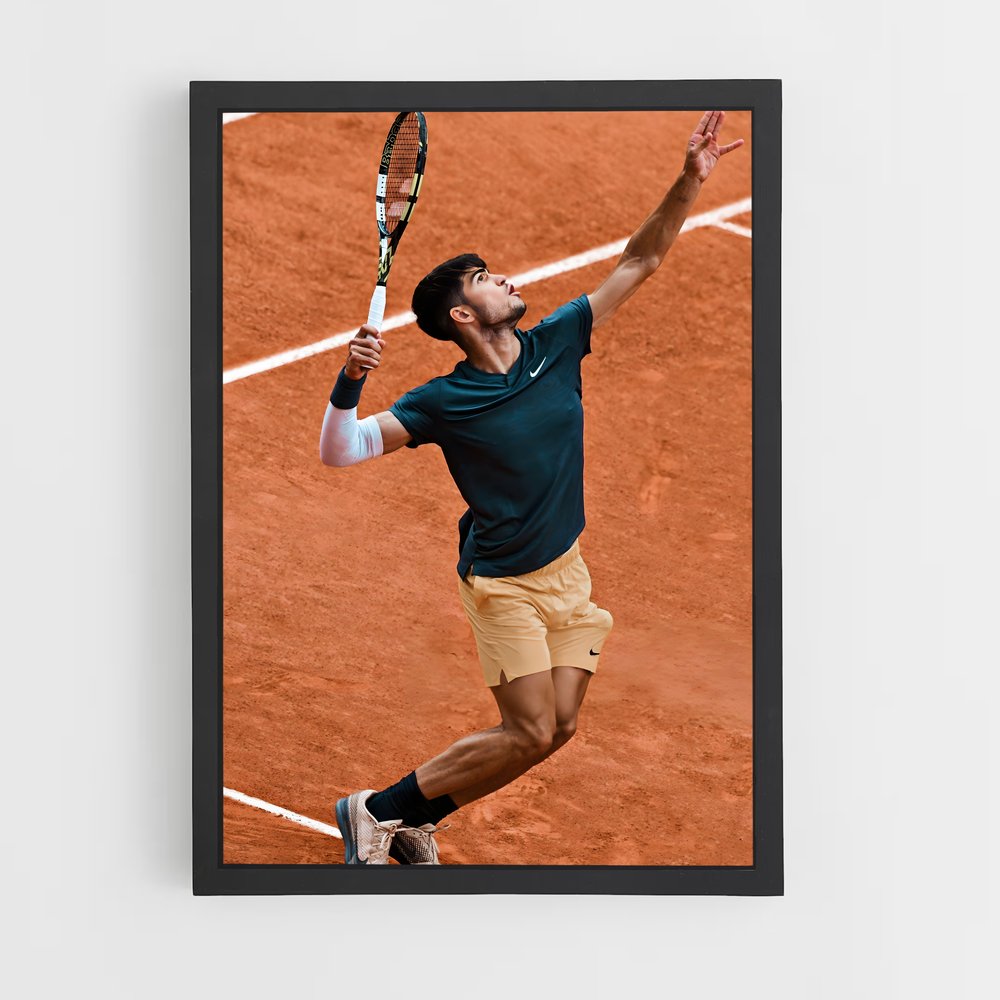 Poster Carlos alcaraz repousser – affiche Tennis (vue 2)